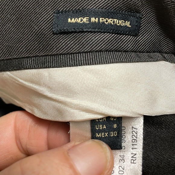 Massimo dutti high waist pleated cropped zip ankle pants - Picture 8 of 10